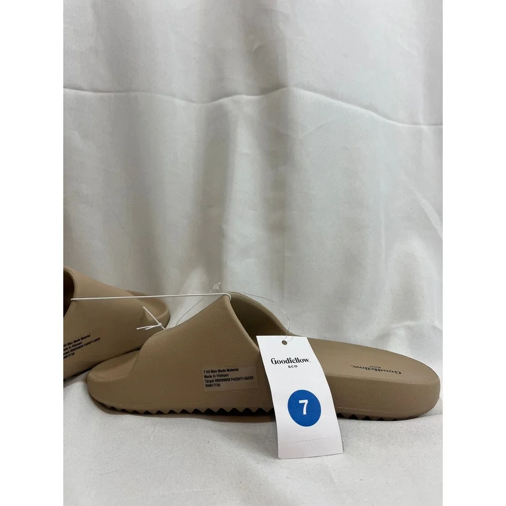 Goodfellow & Co Men Tan Slide Sandals Contoured Footbed Size 7 NEW‎
